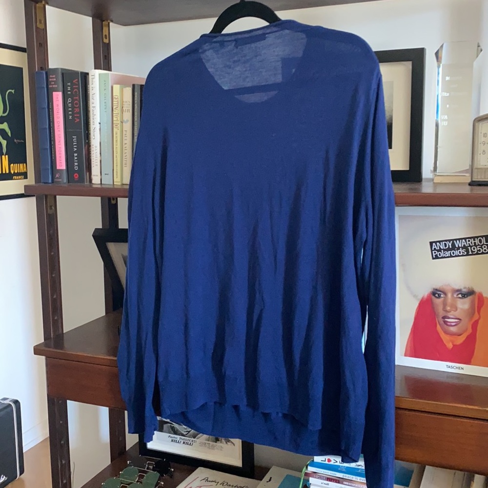 Vince Wool Crewneck Light Sweater Admiral Blue - Picture 6 of 7
